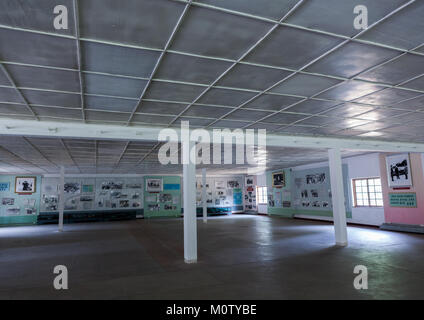 L'edificio dove l'armistizio è stato firmato oggi sede della Corea del Nord la pace museo, Nord provincia Hwanghae, Panmunjom, Corea del Nord Foto Stock