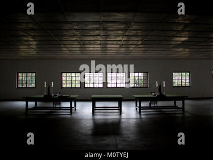 L'edificio dove l'armistizio è stato firmato oggi sede della Corea del Nord la pace museo, Nord provincia Hwanghae, Panmunjom, Corea del Nord Foto Stock