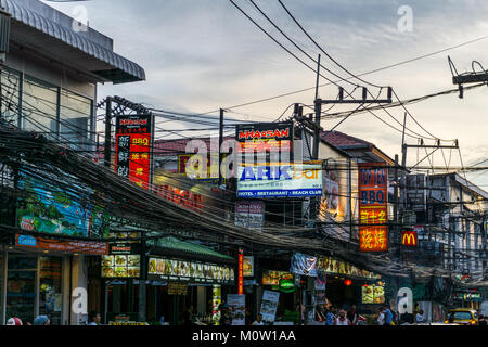 Asia,Thailandia,Koh Samui Island,Chaweng city Foto Stock