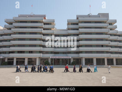 Songdowon internazionale dei bambini edifici di camp, Kangwon Provincia, Wonsan, Corea del Nord Foto Stock