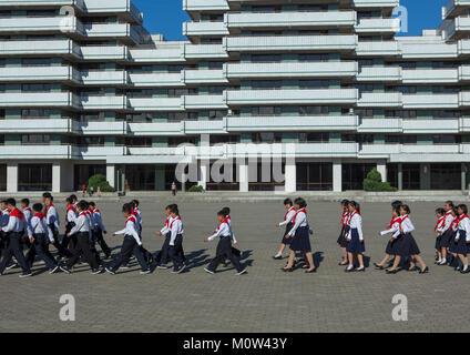 Songdowon internazionale dei bambini edifici di camp, Kangwon Provincia, Wonsan, Corea del Nord Foto Stock