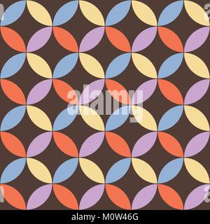Abstract seamless star modello geometrico come le foglie e i fiori. Vettore illustrazione infinite Illustrazione Vettoriale