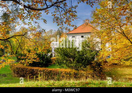 Jablonna Palace e giardino inglese complessa, sobborgo di Varsavia, Masovia voivodato, Polonia. Foto Stock