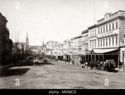 C. 1890 Australia - Collins Street Melbourne Foto Stock