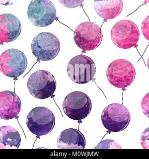 Colore palloncini lucida Seamles sfondo Pattern illustrazione vettoriale Illustrazione Vettoriale