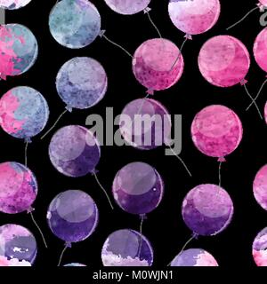 Colore palloncini lucida Seamles sfondo Pattern illustrazione vettoriale Illustrazione Vettoriale