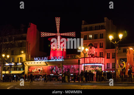 Moulin Rouge e Pigalle posto a Parigi Foto Stock