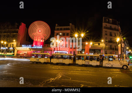 Moulin Rouge e Pigalle posto a Parigi Foto Stock