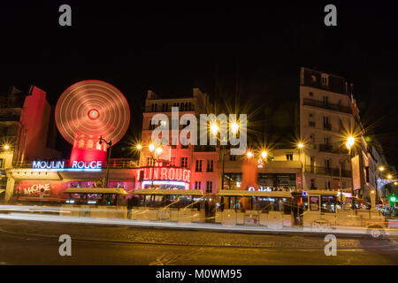 Moulin Rouge e Pigalle posto a Parigi Foto Stock