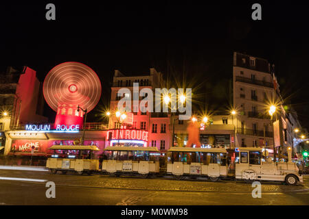 Moulin Rouge e Pigalle posto a Parigi Foto Stock