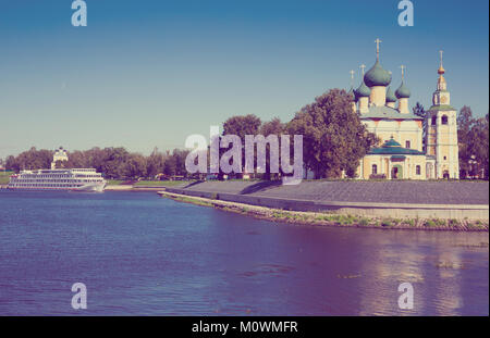 Ortodossa russa cattedrale di trasfigurazione in Uglich complesso del Cremlino, Russia Foto Stock