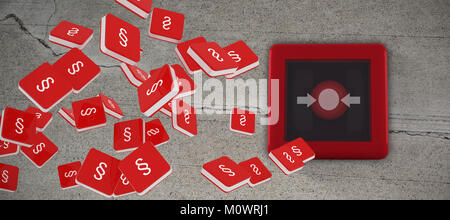 Immagine composita della doppia s logo lettera segno elemento icona Foto Stock