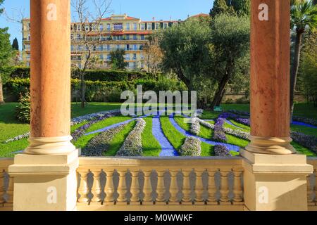 Francia,Alpes Maritimes,Cannes,giardini di Villa Rothschild Foto Stock