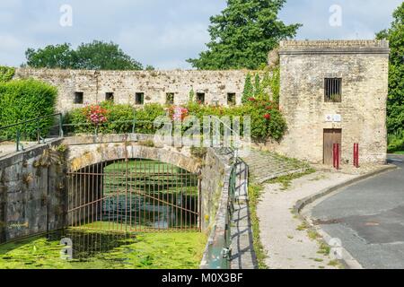 Francia,Nord,Bergues,Vauban città fortificata,Gate di Dunkerque Foto Stock