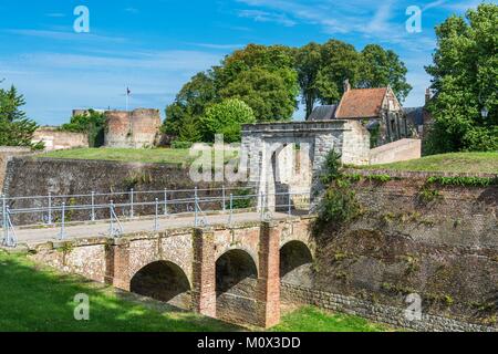 Francia,Pas-de-Calais,Montreuil-sur-Mer,xvi secolo cittadella Foto Stock