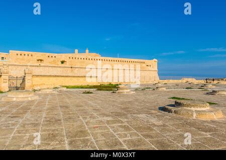 Malta,Valletta,elencati come patrimonio mondiale dall UNESCO,fort Saint-Elme Foto Stock