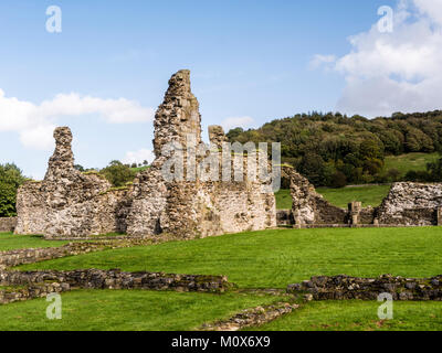 Rovine dell'abbazia cistercense, abbazia di Sawley, Sawley, Clitheroe, Ribble Valley, Lancashire - Historic County Palatine, Regno Unito, Foto Stock