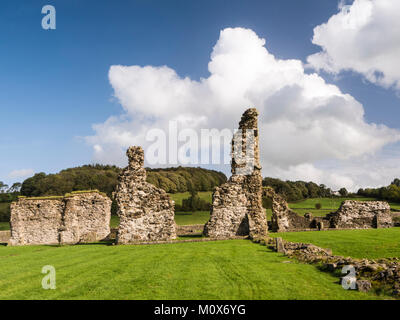 Rovine dell'abbazia cistercense, abbazia di Sawley, Sawley, Clitheroe, Ribble Valley, Lancashire - Historic County Palatine, Regno Unito, Foto Stock