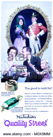 Lo stagno di Mackintosh la qualità Street cioccolatini pubblicità vintage 1955 Foto Stock
