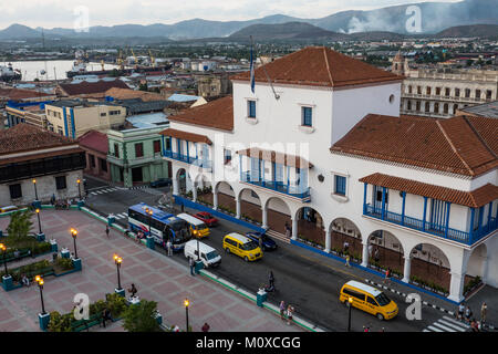 Parque Cespedes, Santiago de Cuba Foto Stock