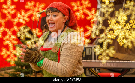 Il tempo di Natale, Reykjavik, Islanda Foto Stock