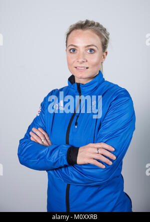 Il bigodino Anna Sloan durante un arredare la sessione in ADIDAS Stockport. Stampa foto di associazione. Picture Data: mercoledì 24 gennaio, 2018. Foto di credito dovrebbe leggere: Tim Goode/PA FILO Foto Stock