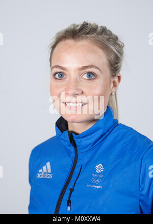 Il bigodino Anna Sloan durante un arredare la sessione in ADIDAS Stockport. Stampa foto di associazione. Picture Data: mercoledì 24 gennaio, 2018. Foto di credito dovrebbe leggere: Tim Goode/PA FILO Foto Stock