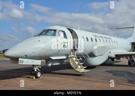 Forza aerea brasiliana Embraer R-99B sugli aeromobili di sorveglianza Foto Stock