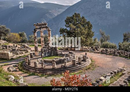 Delphi sito archeologico, mercato romano Foto Stock