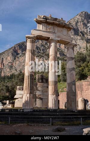 Delphi sito archeologico, mercato romano Foto Stock