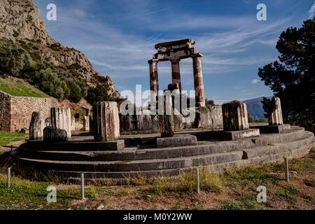 Delphi sito archeologico, mercato romano Foto Stock