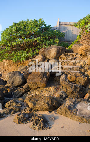 La spiaggia pubblica di accedere Oahu Hawaii Foto Stock