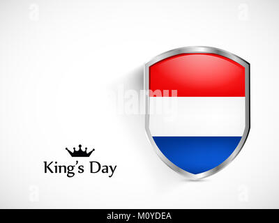 illustrazione di koningsdag o sfondo del giorno dei re. Kings Day è una festa nazionale nel Regno dei Paesi Bassi. Festeggiato il 27 aprile. Foto Stock