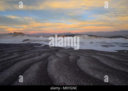 Moonscape del Campo de Piedra Pomez nel tramonto,Departamento Antofagasta de la Sierra,Catamarca,Argentina Foto Stock