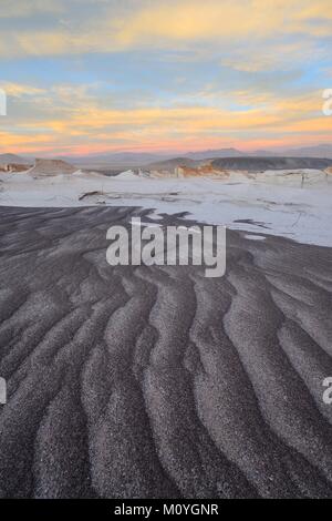 Moonscape del Campo de Piedra Pomez nel tramonto,Departamento Antofagasta de la Sierra,Catamarca,Argentina Foto Stock