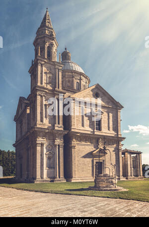 Esterno della Madonna di San Biagio Chiesa di Montepulciano, Italia Foto Stock