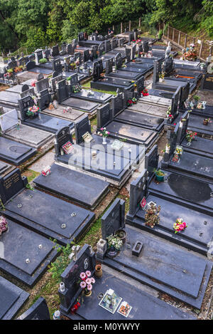 Nel cimitero del monastero Savina in Savinska Dubrava complesso forestale di Herceg Novi città sul mare Adriatico costa in Montenegro Foto Stock