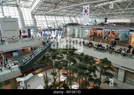 Incheon, Repubblica di Corea. 03Sep, 2015. Corea del Sud: Terminal 1 dell'Aeroporto Internazionale di Incheon (ICN) vicino a Seoul. Foto da 03. Settembre 2015. | Utilizzo di credito in tutto il mondo: dpa/Alamy Live News Foto Stock