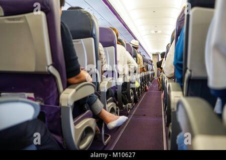 Incheon, Repubblica di Corea. 03Sep, 2015. Vista interna di Airbus A320-200 azionato da Peach Aviation (ANA). Foto da 03. Settembre 2015. | Utilizzo di credito in tutto il mondo: dpa/Alamy Live News Foto Stock