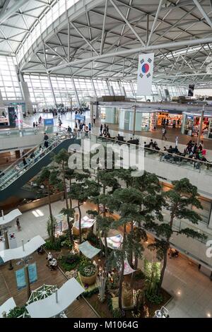 Incheon, Repubblica di Corea. 03Sep, 2015. Corea del Sud: Terminal 1 dell'Aeroporto Internazionale di Incheon (ICN) vicino a Seoul. Foto da 03. Settembre 2015. | Utilizzo di credito in tutto il mondo: dpa/Alamy Live News Foto Stock