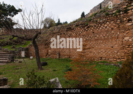 Delphi sito archeologico, mercato romano Foto Stock