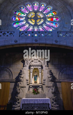 Interno del Santuario di Santa Luzia e il Sacro Cuore di Gesù a Viana do Castelo città nella provincia del Minho, Portogallo Foto Stock