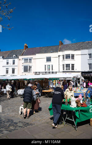 Wells Somerset Inghilterra Maggio 4, 2016 Il marketplace Foto Stock