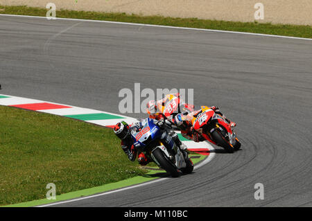 MUGELLO - Italia, 31 maggio: Spagnolo Yamaha Jorge Lorenzo a 2013 TIM MotoGP dell'Italia il 31 maggio 2013 Foto Stock