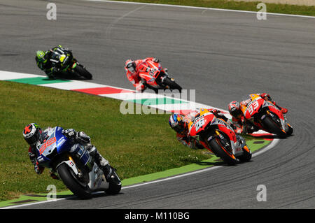 MUGELLO - Italia, 31 maggio: Spagnolo Yamaha Jorge Lorenzo a 2013 TIM MotoGP dell'Italia il 31 maggio 2013 Foto Stock