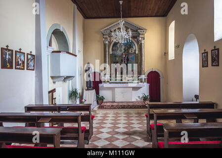 Chiesa cattolica di Leopoldo Mandic su mica Pavlovica Square sulla città vecchia di Herceg Novi città sul mare Adriatico costa in Montenegro Foto Stock