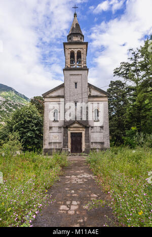 Chiesa della Madonna della Neve in Skaljari, piccola città di Kotor comune in Montenegro Foto Stock