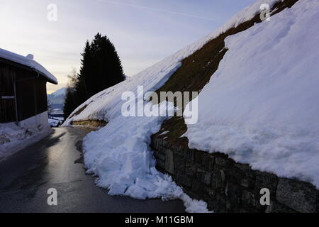 Schwaz Tirolo Pillberg ski resort Winter 2018 con un sacco di neve Foto Stock