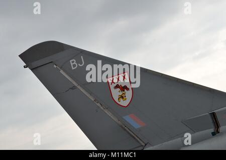 RAF Eurofighter Typhoon T.1, 29 squadrone dettagli della coda Foto Stock