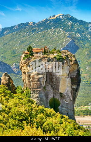 Santa Trinità Monastero, Meteora, Grecia Foto Stock